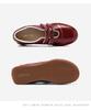 [Cowhide] French Style Double Strap Retro German Training Shoes