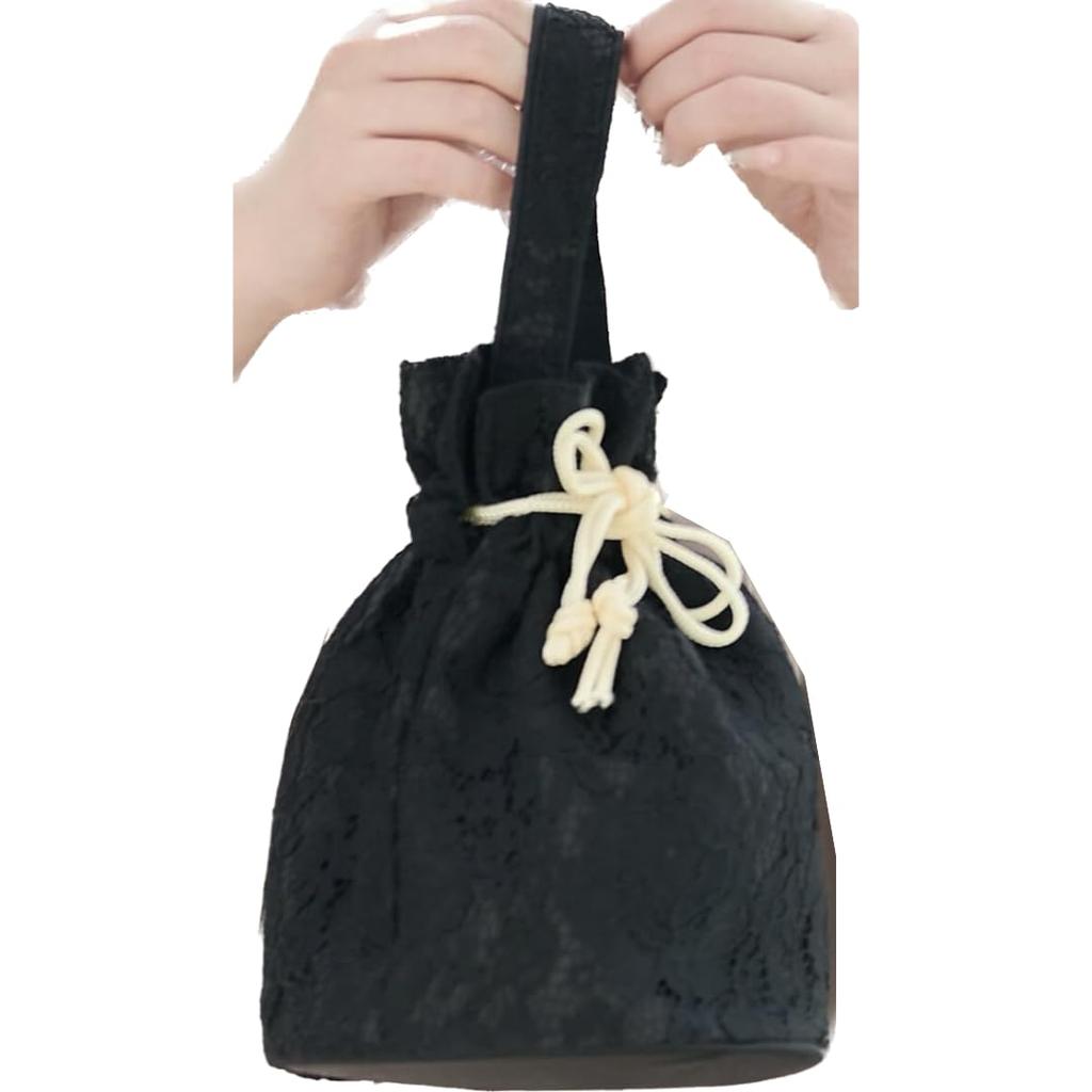 RiraMacherie Full Lace Drawstring Japanese Graduation Drawstring Pink [RiraMacherie] Women's Bag, Hakama, Yukata, Kimono, Wear, Ceremony, Women's Bag,
