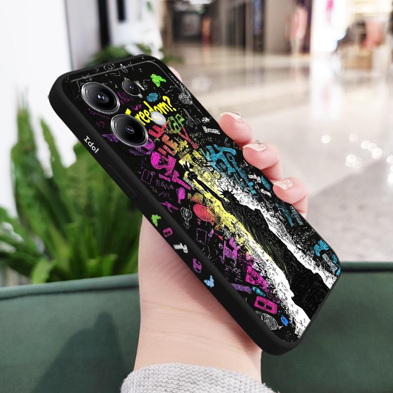 

Graffiti Goddess Phone Case For Xiaomi Poco F8 F7 X7 X6 F6 M6 M5 M5S F5 X5 F4 X4 M4 F3 X3 Ultra Pro GT Silicone Cover Poco X3 Pro чорний