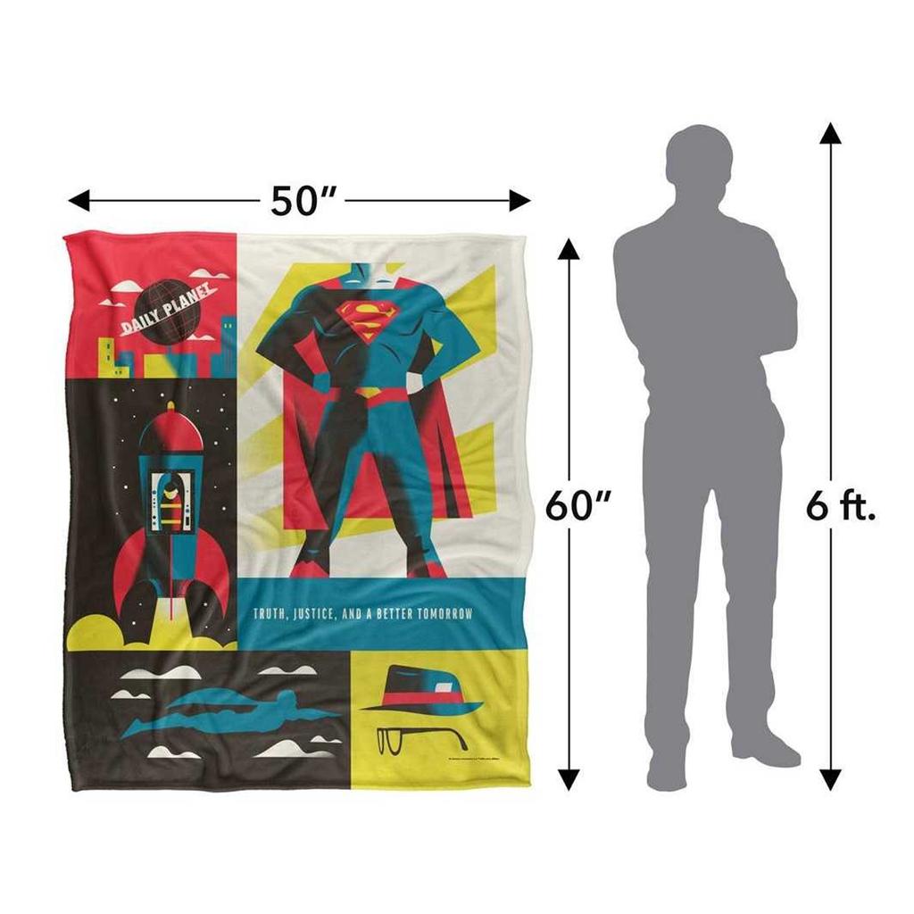 Superman Silky Icons Supersoft Blanket