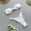 Bandeau Noué Bikini Brésilien Taille Haute Maillot de Bain Femme Maillot de Bain Deux-pièces Ensemble Bikini Maillot de Bain Maillot de Bain Swim