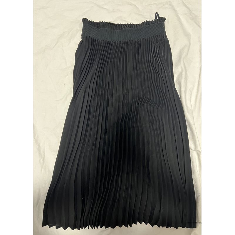 

Canada Red Brand a Home Pure Yuan New Autumn Black High Waist All-Match Commuter Organ Pleat Skirt Black XS