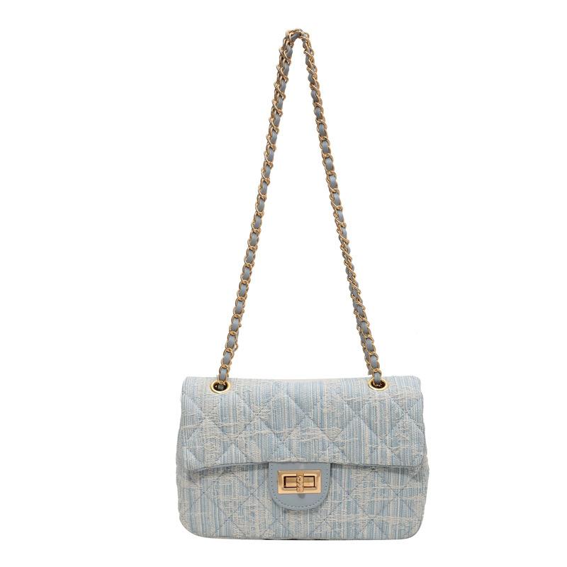 

Джинсовая сумка Женская Новая Мода Универсальная Повседневная Наплечная Сумка Мессенджер светло-синий