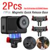 1/2Pcs Magnetic Quick-Release Mount with 1/4 Screw Hole Adapter Base 360 Degree Rotation for DJI Action 6/OSMO Nano Accessories