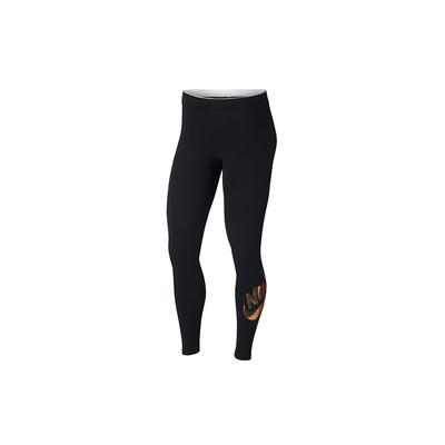 W Nsw Lggng Metallic Gx Logo Print Leggings Leggings Femme Noir 939303-010