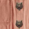 2 Pcs Brass Vintage Wolf Bag Buckle Concho Snap Fastener Clasp Rivet For DIY Craft Accessory Metal Garment Rivets
