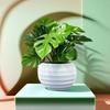 1pc Artificial Green Plant With White Flower Pot Small Bonsai Fake Flower Potted Party Mall Home Desktop Office Decoration