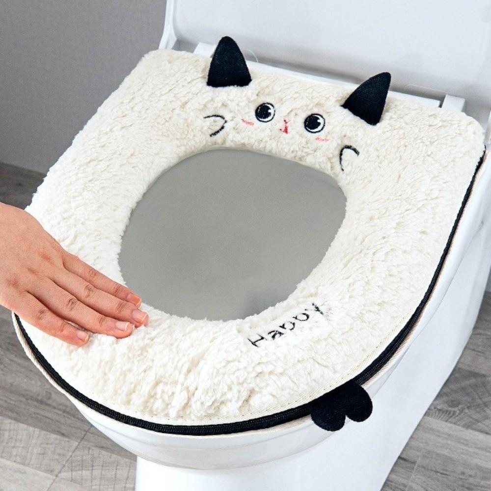 Warm Toilet Seat Cover Soft Toilet Seat Cushion Cartoon Universal Toilet Mat  Bathroom Use