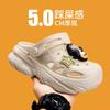 Hole Shoes for Men and Women Couples Summer Outer Wear Bag Head Half Slippers Thick Sole Non-slip