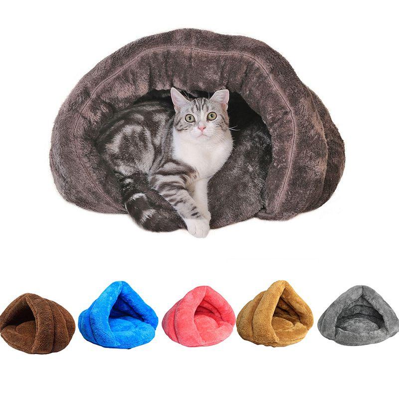 Ultra-soft Cat Bed With Environmental Protection Pp Cotton And Plush Velvet