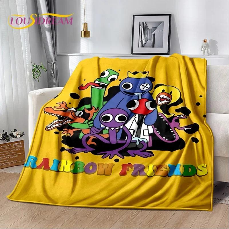 Game R-Rainbow Friends Cartoon Soft Flannel Blanket for Beds Bedroom Sofa Picnic ,Throw Blanket for Cover Outdoors Leisure Gift