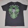 St Patricks Day T Shirt Unisexs Large Black Green Ireland Luck Of The Irish Cross Vintage Versatile Designer Clothes Casual