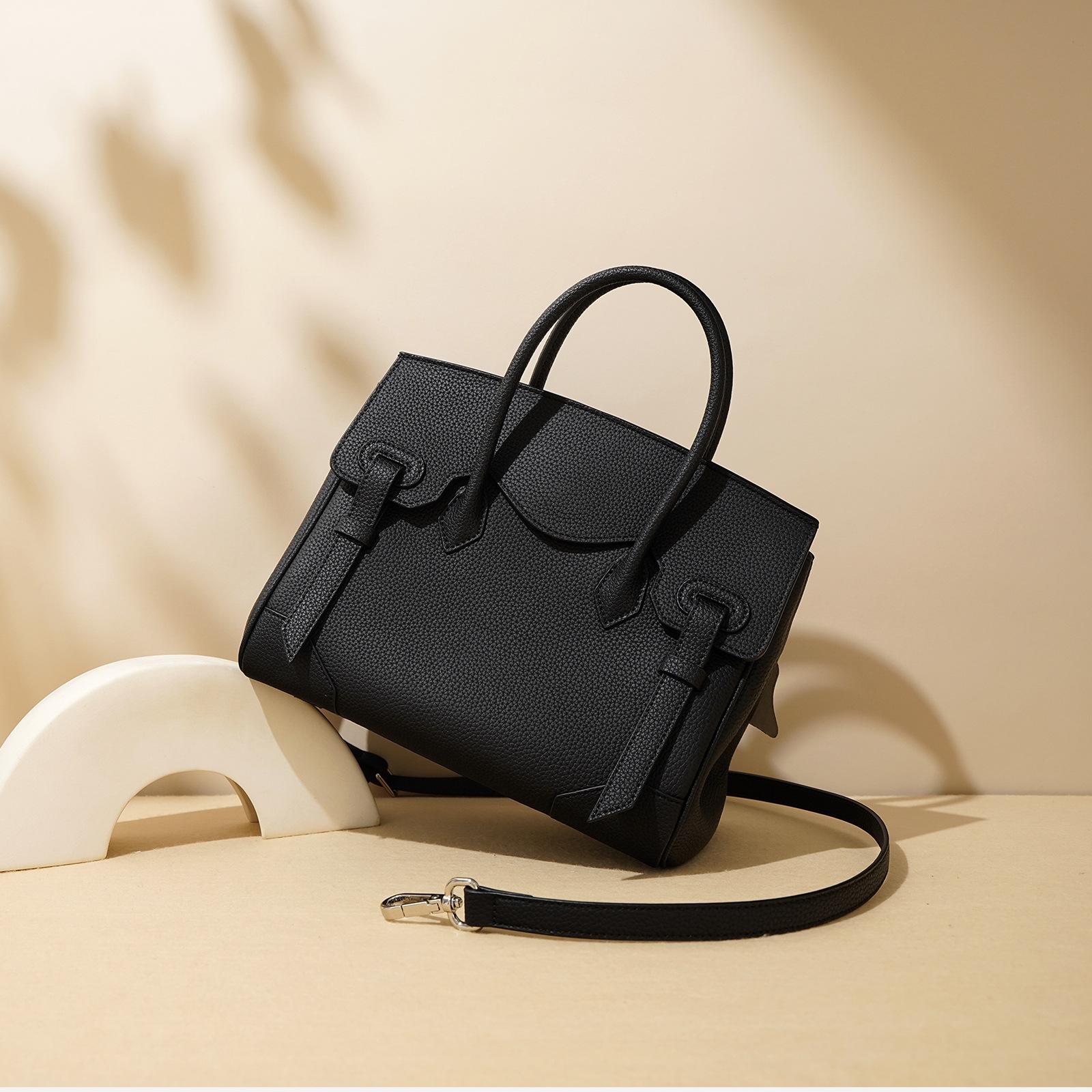 

Новая большая женская сумка из коровьей кожи с узором личи, большая вместимость