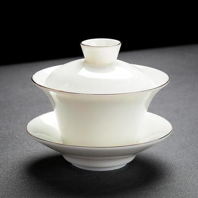HANDUNYOU Hammelfett-Jade Keramik Gaiwan