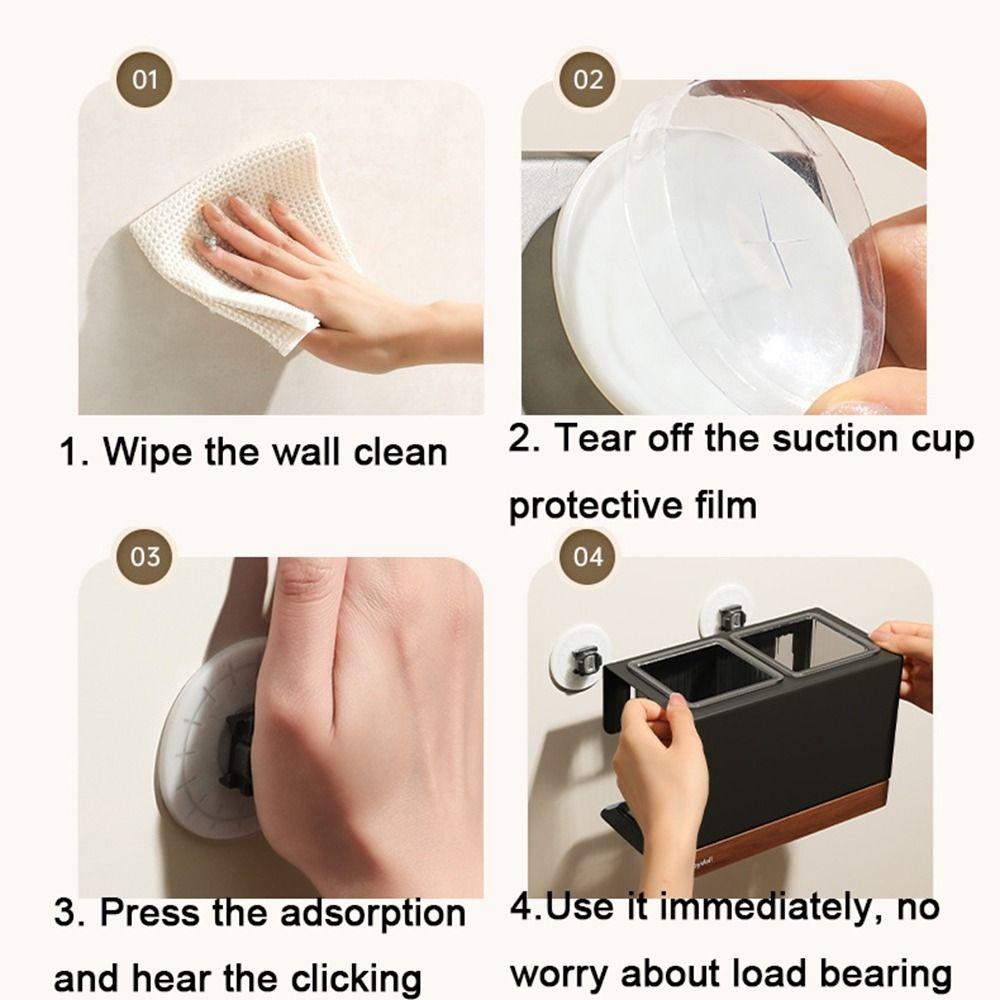 Large Capacity Suction Cup Chopstick Box Wall Mounted Chopstick Cage Kitchen Storage Rack  for Home