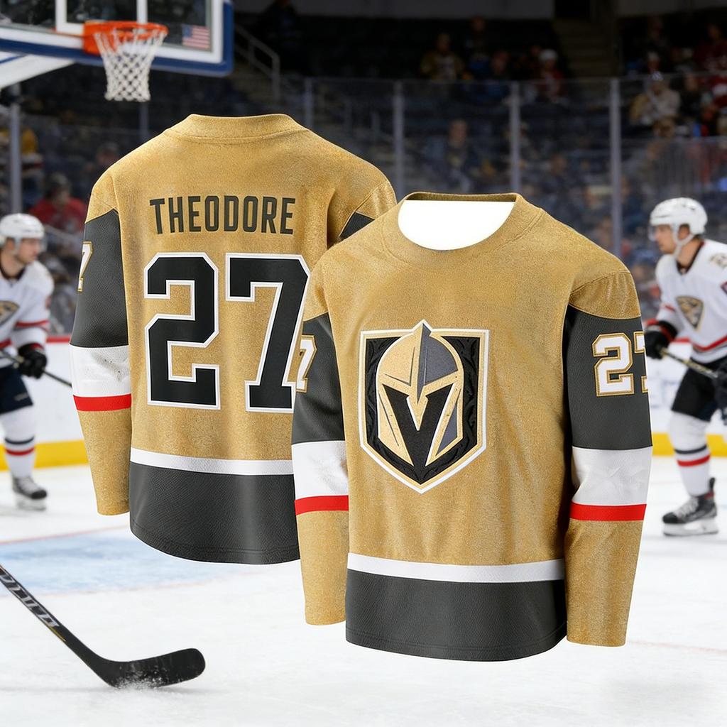 Men's Las Vegas Golden Knights Popularity Ice Hockey Training Jersey 3D Printable Breathable Quick-Drying Long-Sleeved Top Kids
