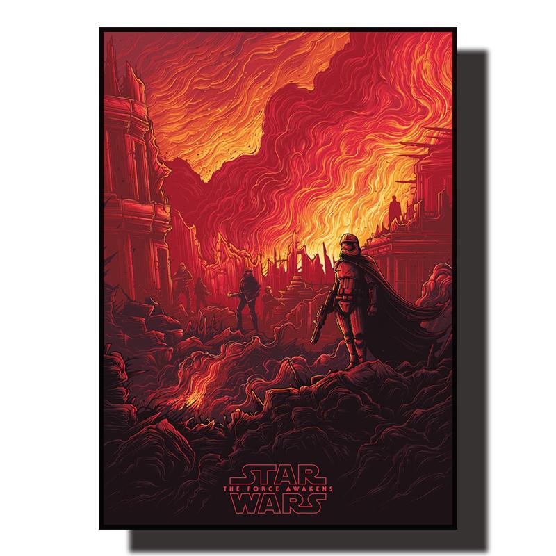 Star Wars Leinwand Dekoratives Gemälde Filmkunst Wandbild Retro Poster Moderne Heimwanddekoration Geschenk und Druck Ästhetik