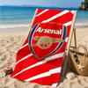 Arsenal Football Club Crest Printed Microfiber Beach Towel, Soft And Absorbent, Quick-Dry, Ideal for Summer Travel, Beach Essential, Swimming Pool
