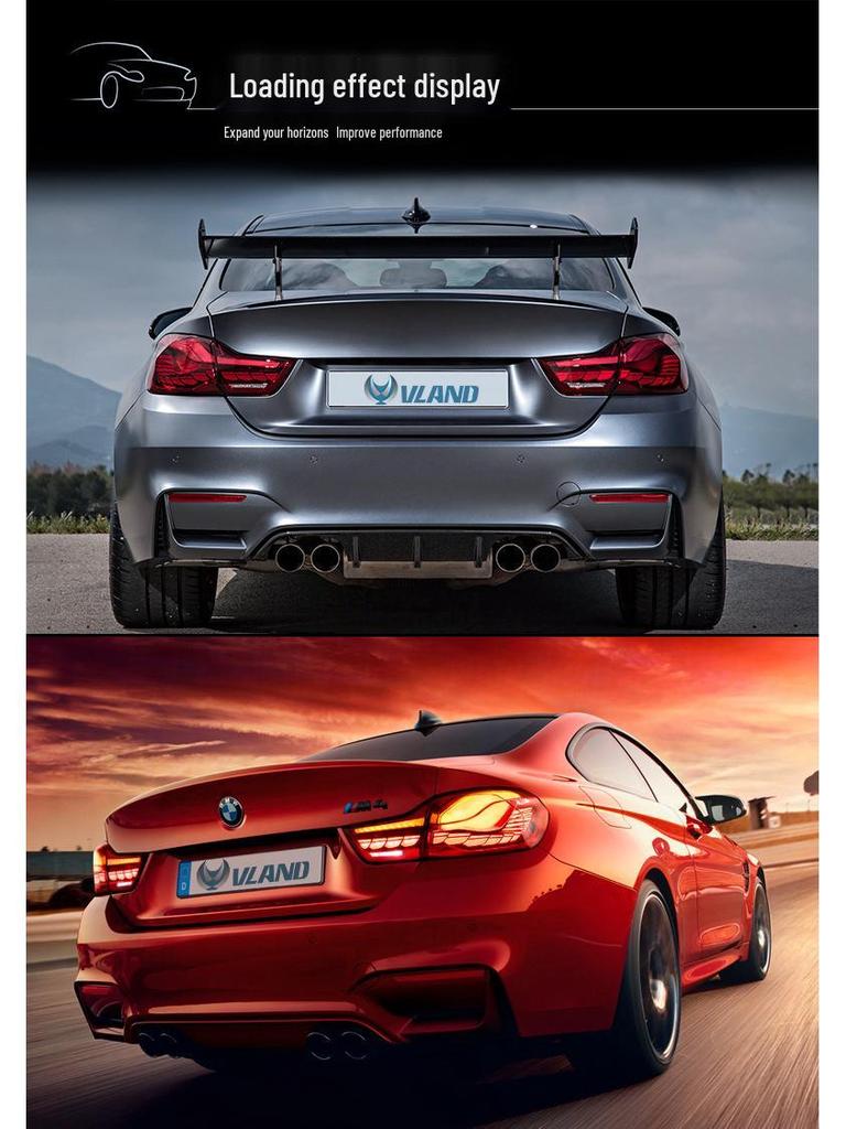 BMW 4 Series M4 Dragon Scale LED Tail Lights with Flowing Turn Signals (2014-2020)