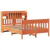 Solid Wood Bed Without Mattress Wax Brown 160x200 Cm Pine Wood