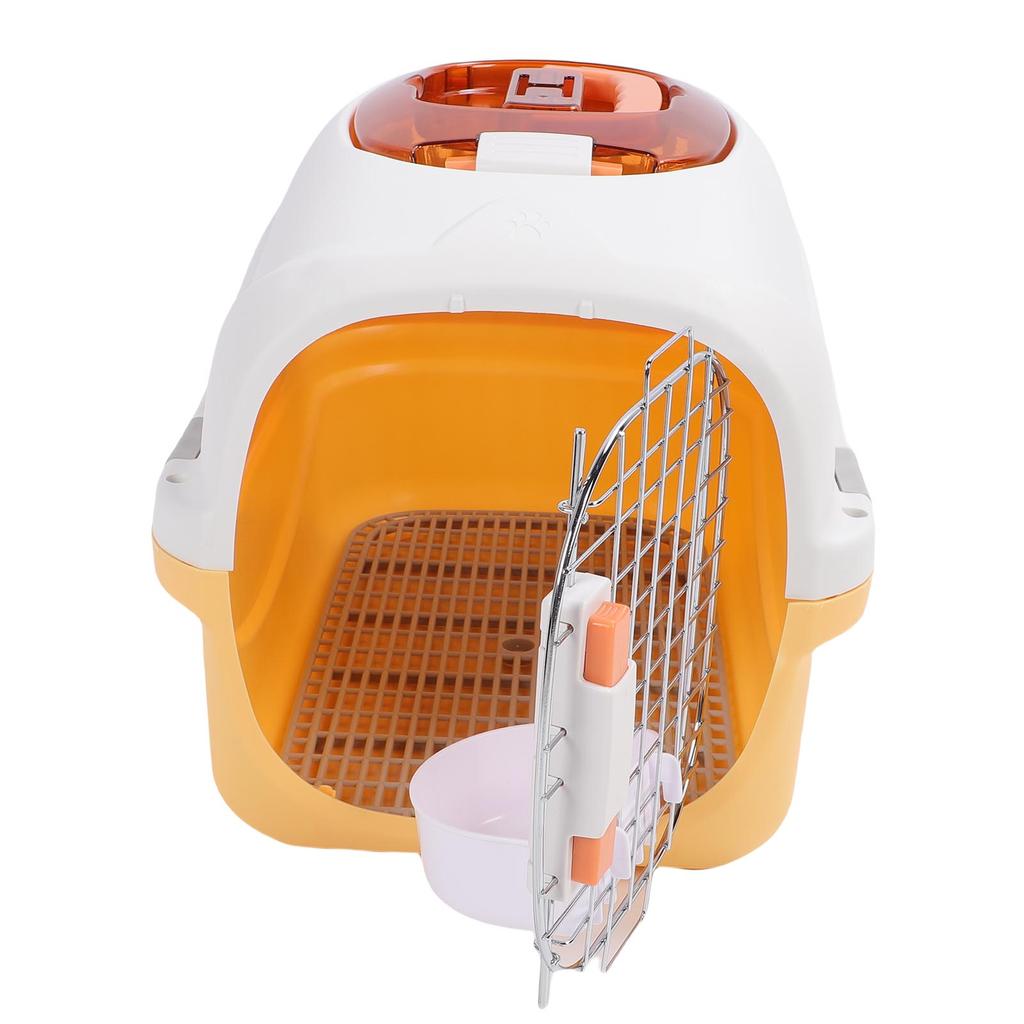 Plastic Pet Kennel Top Window Detachable Travel Dog Crate Cat Carrier with Handle Airline Friendly Yellow