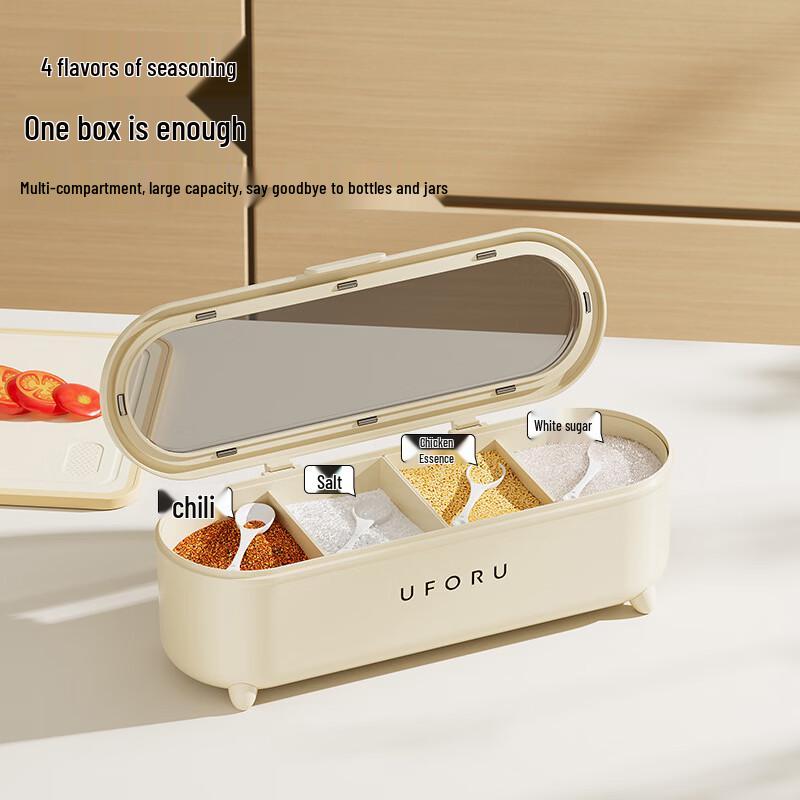 Plastic Multi-Compartment Kitchen Spice Organizer