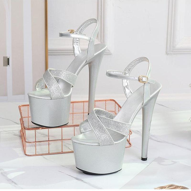 Women's Wedding Stiletto Sandals  Summer Super Heels Stiletto Waterproof Sandals 181 Series 16.5cm Heel 6.5cm Platform LFD