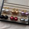Classic Simple And Bright Pearl Ear Buckle Earrings, Commuting Simple Temperament Multi-Color Daily High-Grade Gentle Earrings