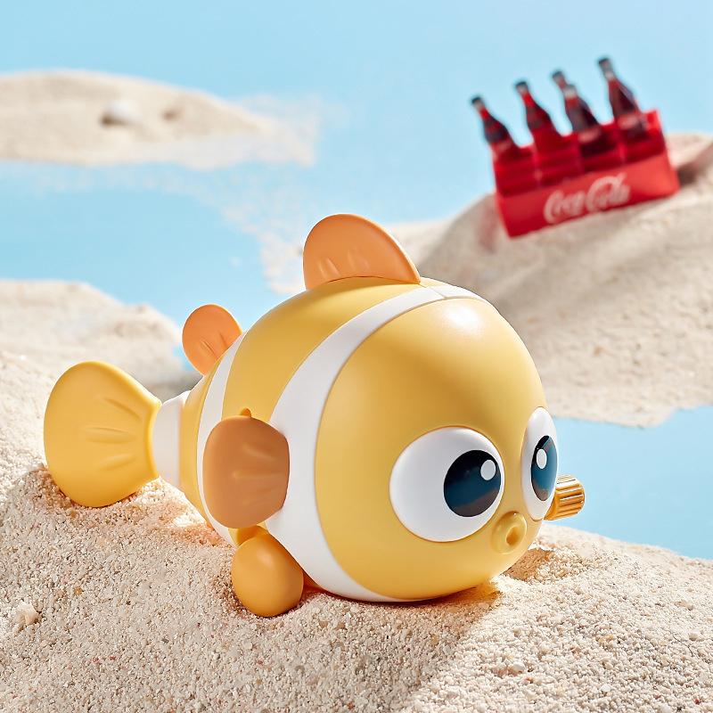 Cute Chain Clownfish Wind-up Driving Toy Cartoon Fish Children Swingfish Baby Puzzle Parent-child Interactive Children Gift