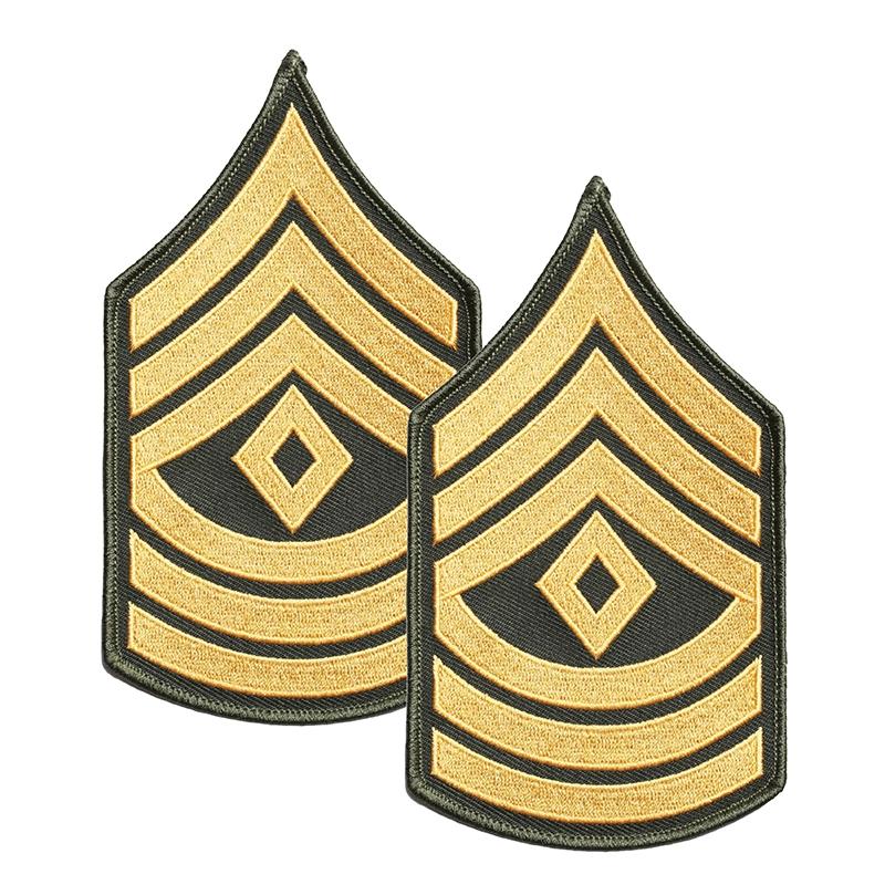 US Vietnam M65 Trench Coat Armband Embroidered Sergeant Major Sergeant Sergeant Shoulder Badge OG107 Shirt Badge TCU Badge