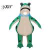 Blow Up Frog Suit Inflatable Costume for Adult Kids Funny Blow-Up Full Body with Air Pump Halloween Cosplay Party Outfit Rechargeable