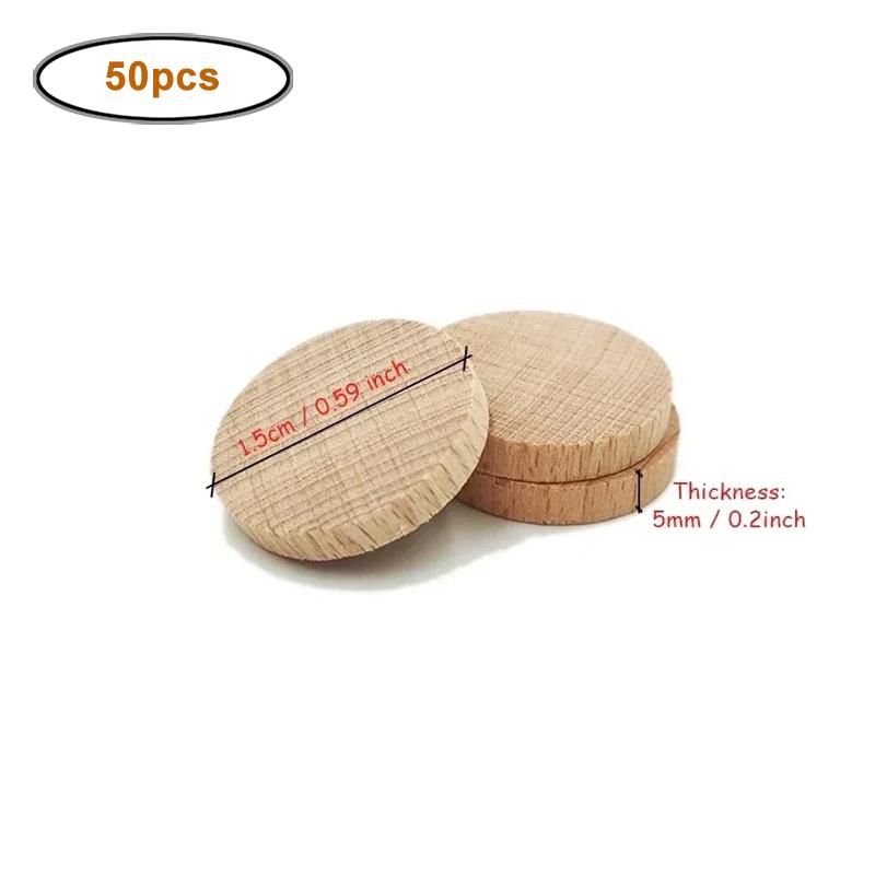 1-6cm Nedokončené dřevěné kulaté mince kotoučky, Přírodní bukové dřevěné kotoučky pro DIY řemesla umění, Malování, Laserové gravírování, Domácí dekorace