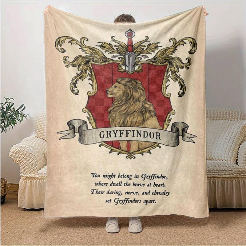 Harry Potter Gryffindor House Crest Poster PrintPrint Blanket, Soft Blanket For Sofa Office Bed And Travelling Daughter Birthday Gift esj240