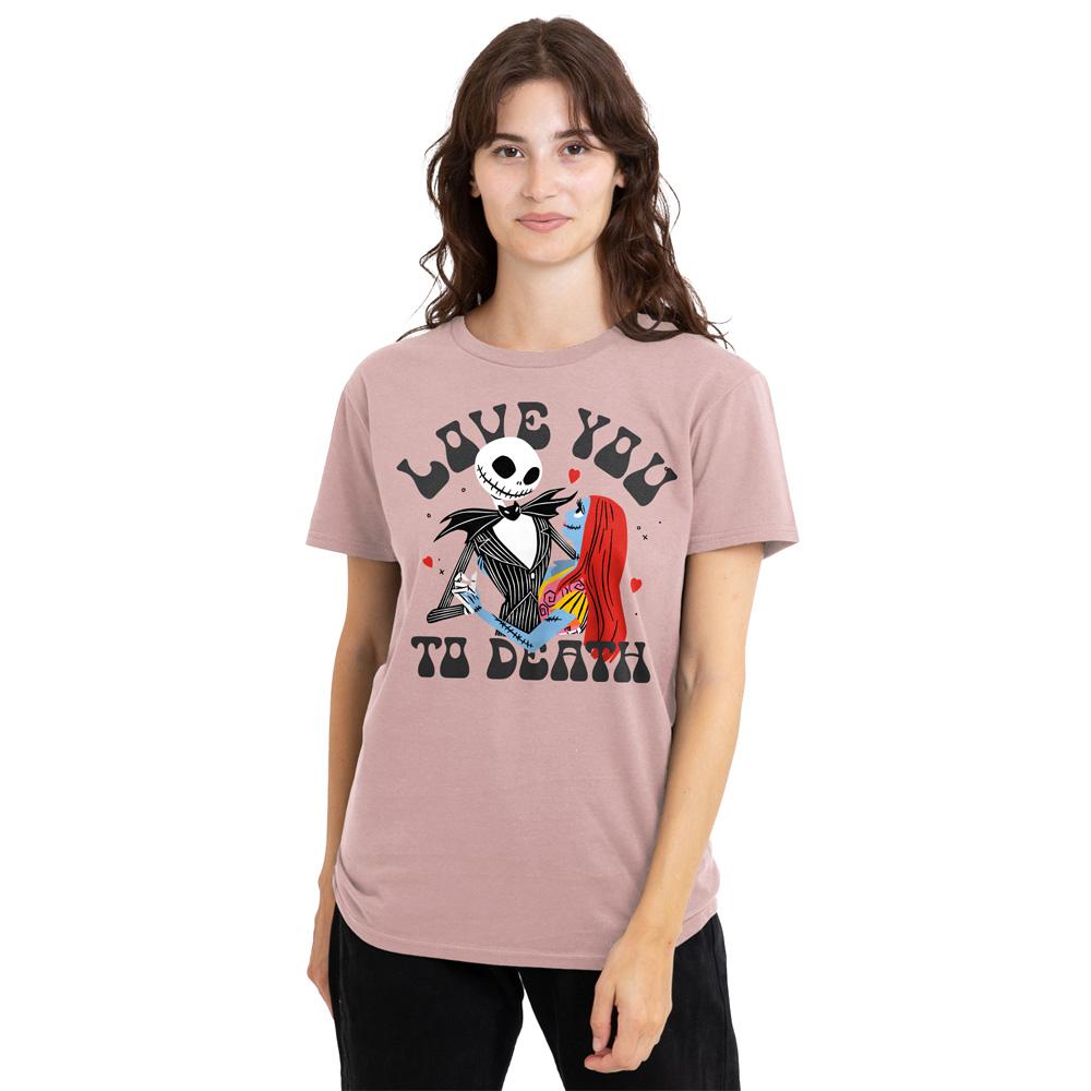 Nightmare Before Christmas Unisex Adult Love You To Death Jack Sally T-Shirt