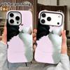 Phone Case: 2D Flat Design Suitable for iPhone 18, 17, 16, 15, 14, 13 Pro Film Protective Case, Couple Style, Black and White Cats, Christmas and Hall