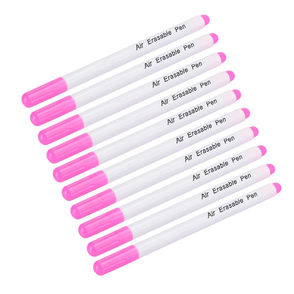 10 stücke DIY Wasser Löslich Löschbaren Stift Stoff Marker Schneiderei Werkzeug Zubehör Einzigen Kopf Weiß