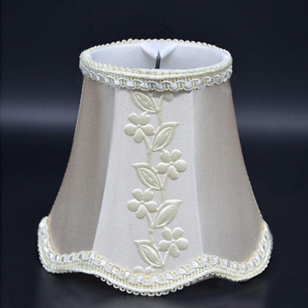 Nordic Style Jacquard Fabric Chandelier Lamp Shade Retro Modern Cloth Lampshade Exquisite Creative Wall Lamp Cover Home Bedroom