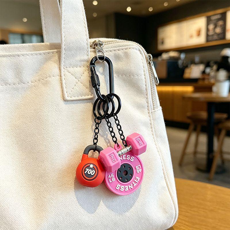 Yogodlns Kettlebell Key chain Fitness Keychain Gym Lover Weightlifting Keyring Silicone Gym Gifts Workout Gifts Bag Charm Backpack Charm