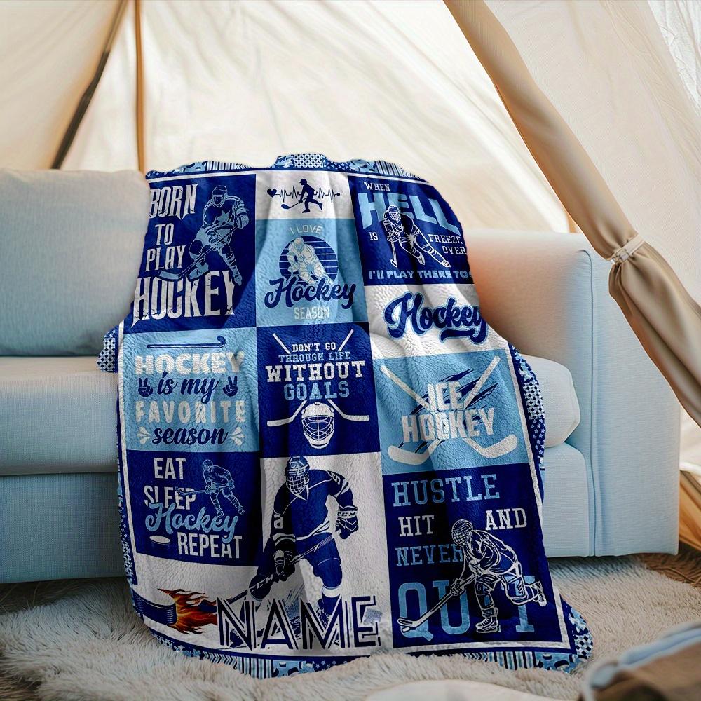 240Gm2 Hockey Outdoor Comfortable Soft Lightweight Allseason Multipurpose Blanket For Travel Camping Picnics Sofa Office Bed Living Room Gift For