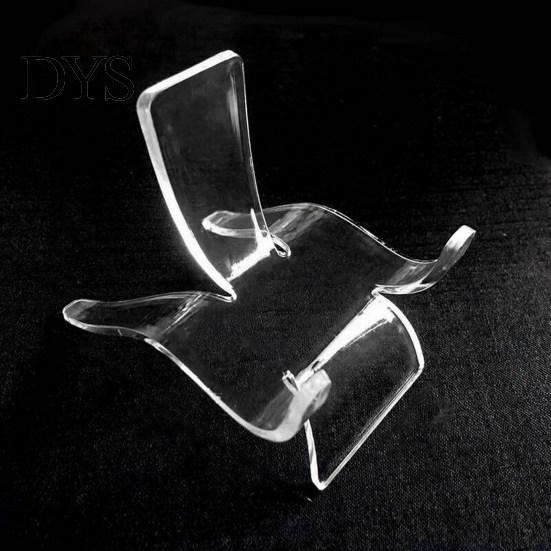 Display Showcases 10Pcs Stands Transparent Clear Chair Shape Stable Space-saving Storage Acrylic Crystal Geodes Rock Mineral Agate Coral Holders Home