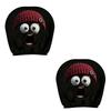 2PCS Cartoon Car Headrest Covers Exaggerated Car Seat Headcover  Halloween Christmas Holiday