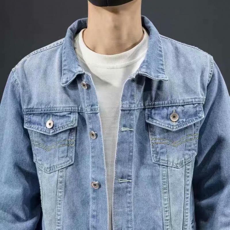 Pánská módní džínová bunda volného střihu pro rok 2022 - japonský styl pro jaro a podzim
