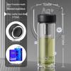 WANXIANG Antibacterial Double-Layer Glass Tea Cup