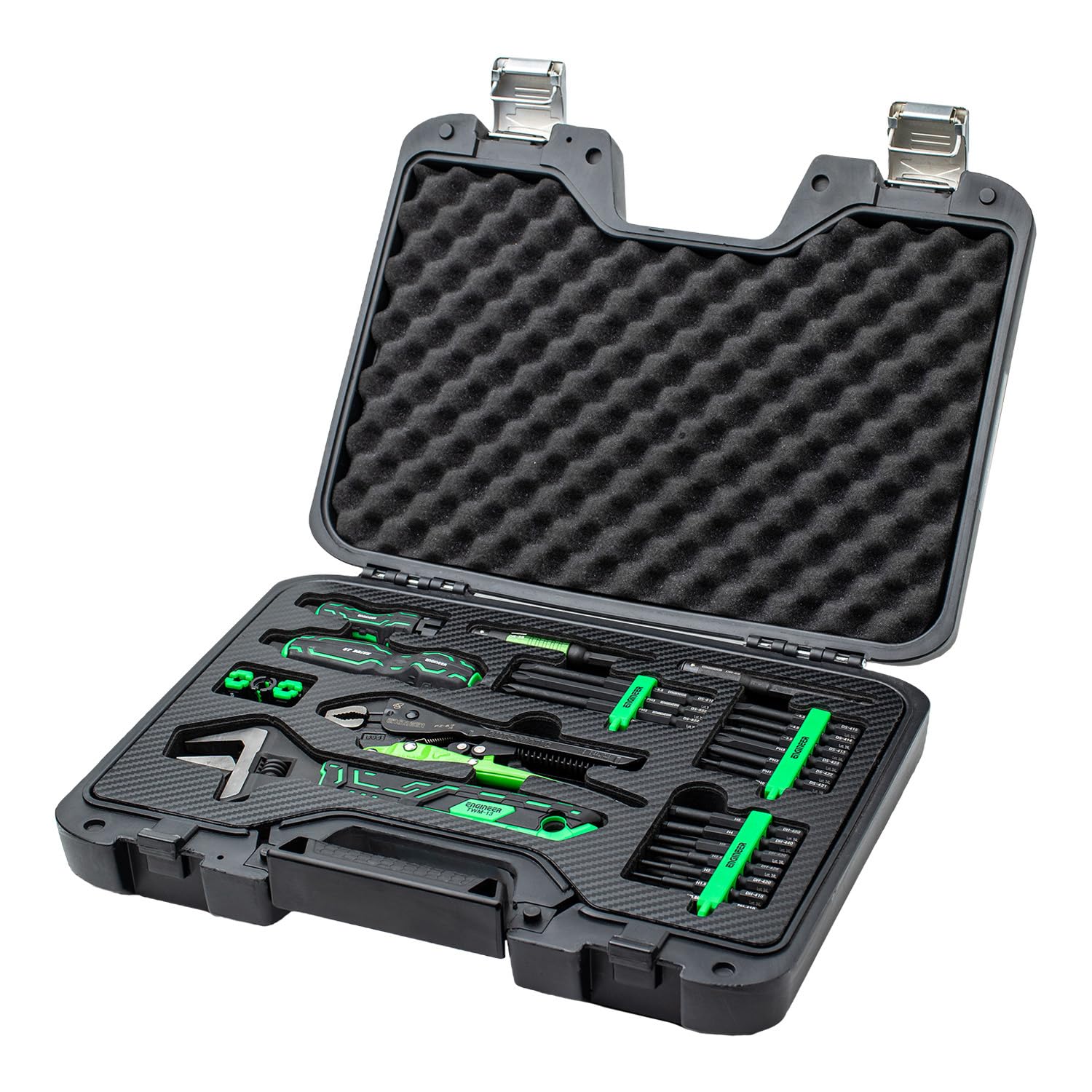 

Engineer Screwless Q Set Case L360 x W260 x Set, Quantity 39, Size H75mm, DXZ-11 зелений