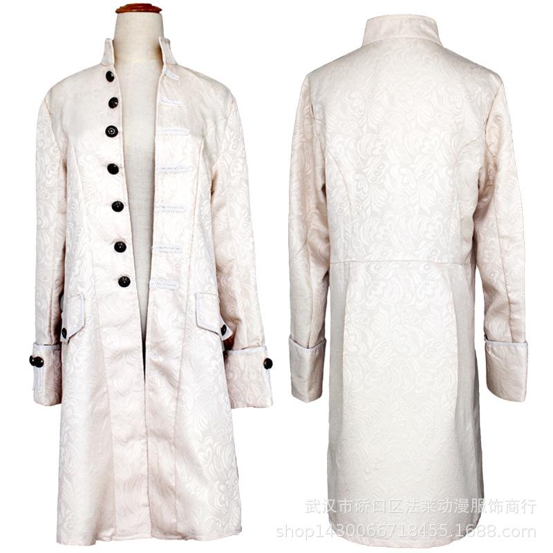 Men's Coat Steampunk Vintage Men's Stand-Up Collar Uniform