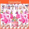 Barbie Birthday Party Balloon Set With Banner 4 Pieces Includes Banner 18pcs Balloons 12pcs Small Inserts 1 Large Insert