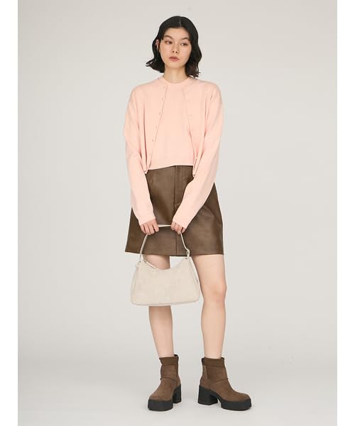 Emi Faux Leather Mini Skirt 13WFS254080BRW0