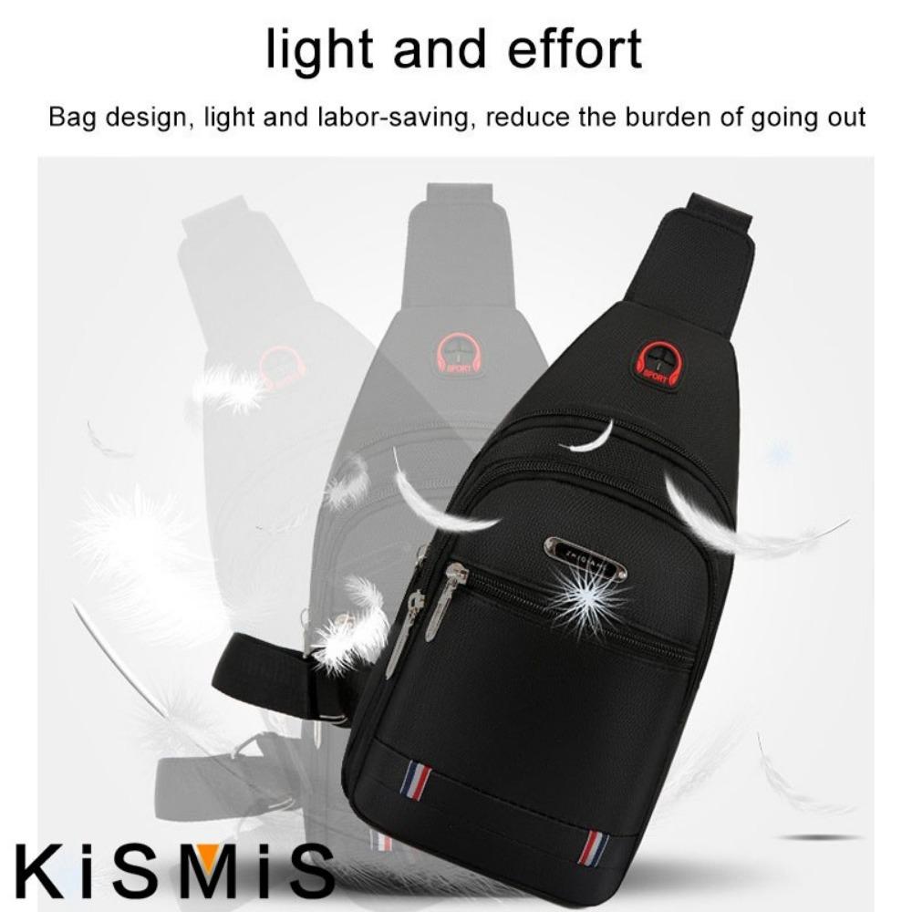New Unisex Canvas Leisure Sports Small Backpack Oxford Cloth One-shoulder Messenger Bag Chest Bag for Men Women