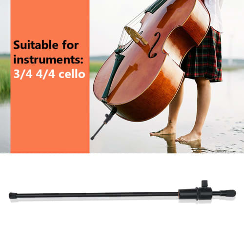 Dilwe Cello Tail Rod and Endpin Support, 3/4/4, Carbon Fiber, Extendable, Stable, and Resistant to Deformation, Black