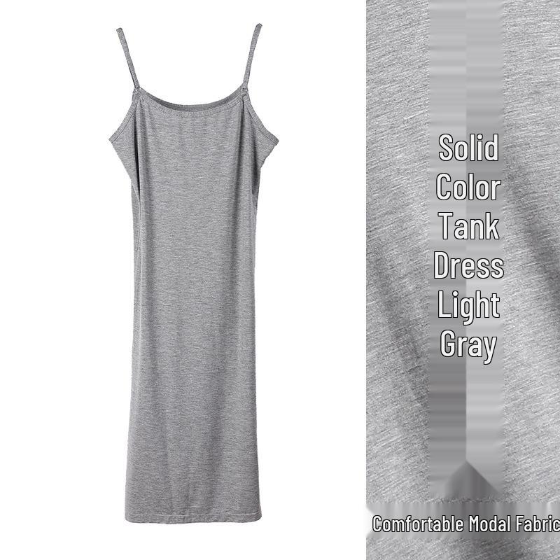 Women's Modal Anti-Transparent Slip Dress - Thin Base Body Shaping Camisole Lining